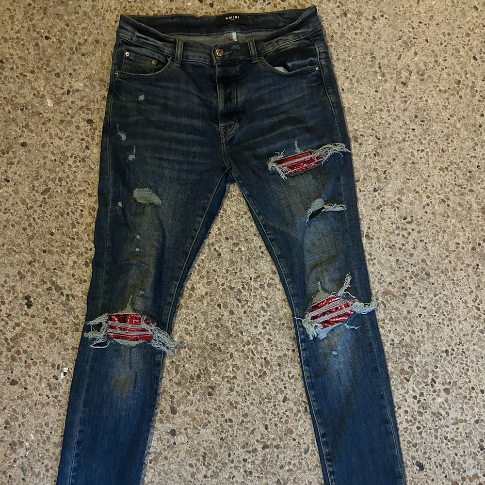 Amiri MX1 Red Bandana jeans size 31